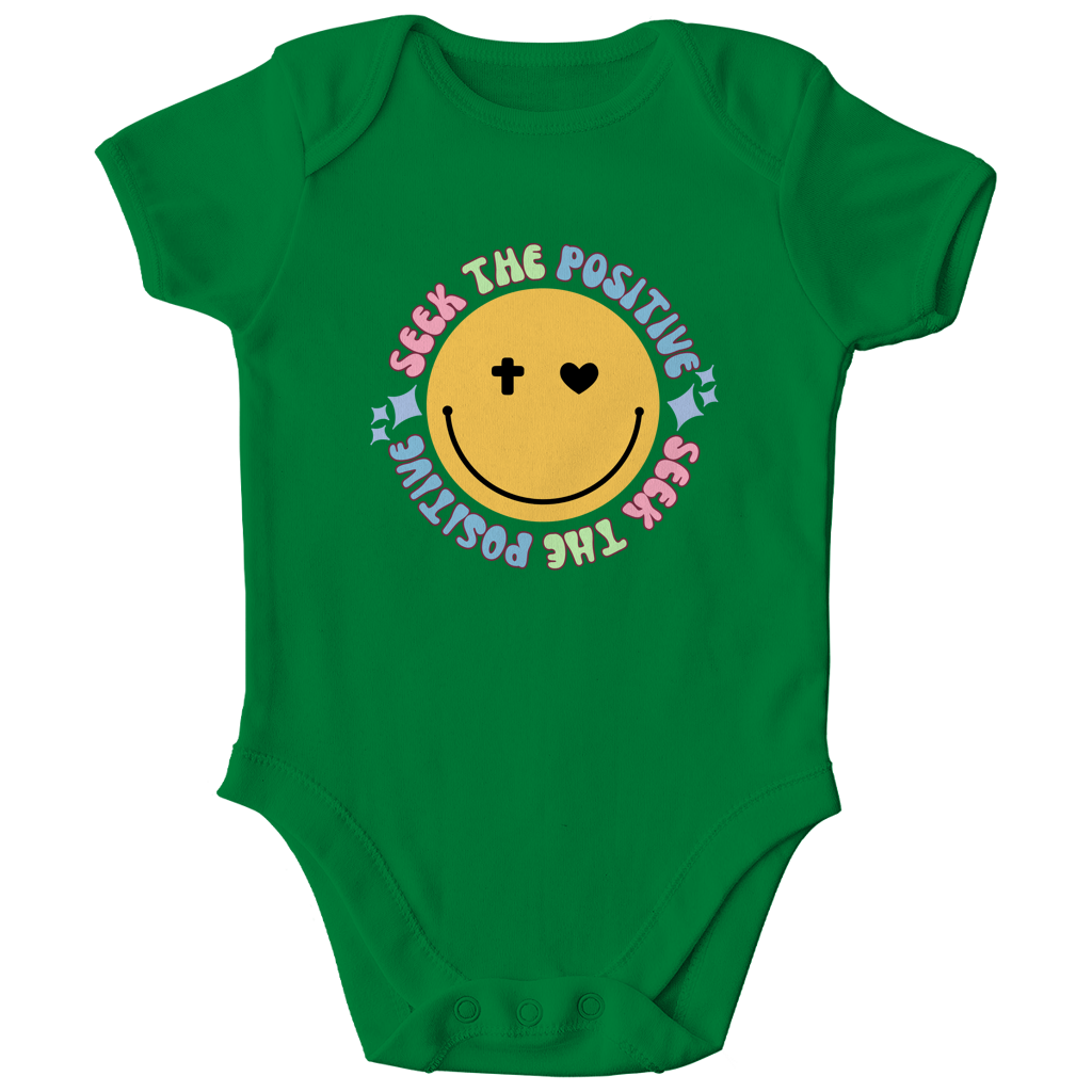 Kinder Bio Body „Seek the Positive“ – Nachhaltiger Baby Body aus Bio-Baumwolle | by-grace.store