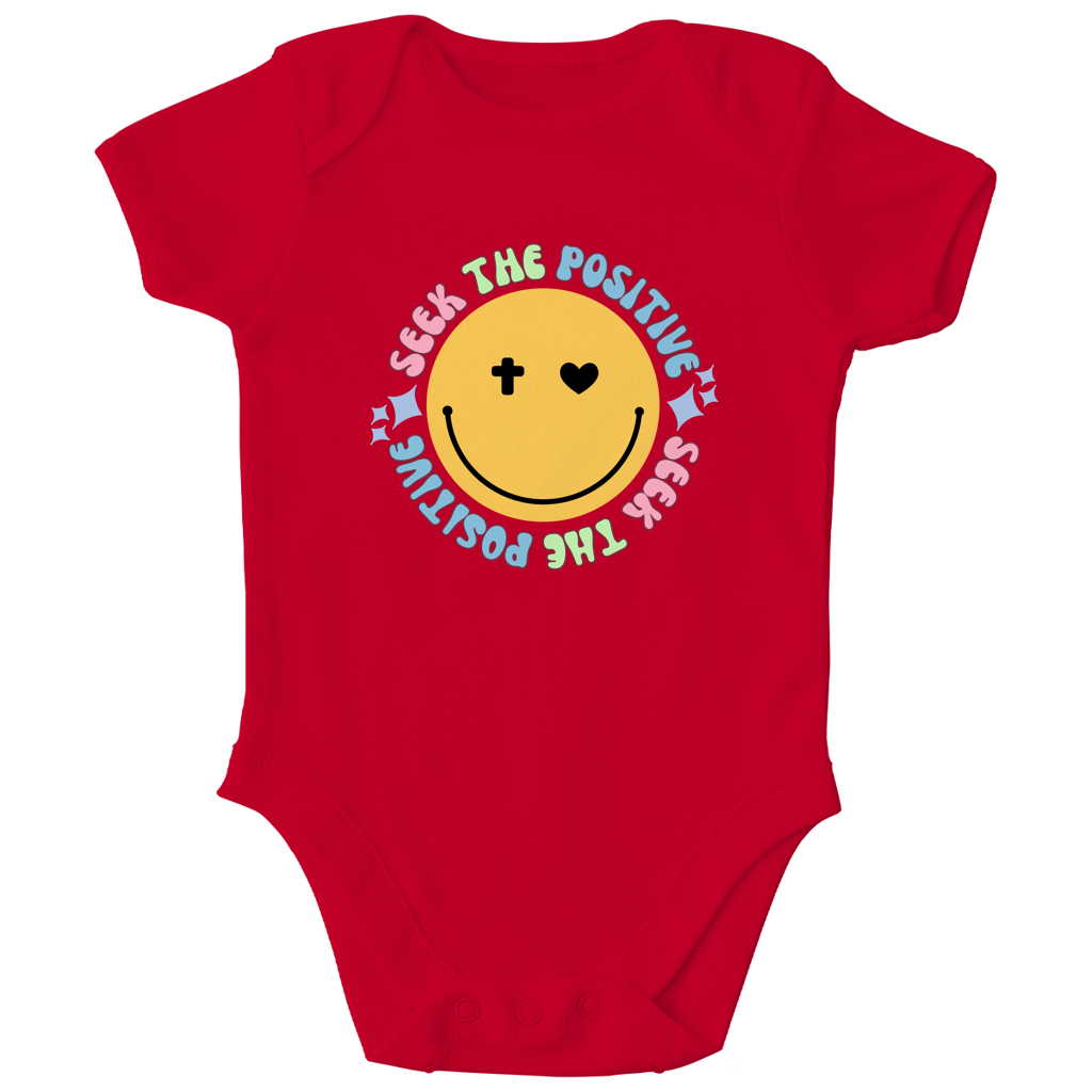 Kinder Bio Body „Seek the Positive“ – Nachhaltiger Baby Body aus Bio-Baumwolle | by-grace.store