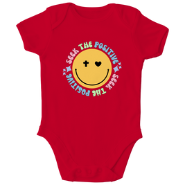 Kinder Bio Body „Seek the Positive“ – Nachhaltiger Baby Body aus Bio-Baumwolle | by-grace.store