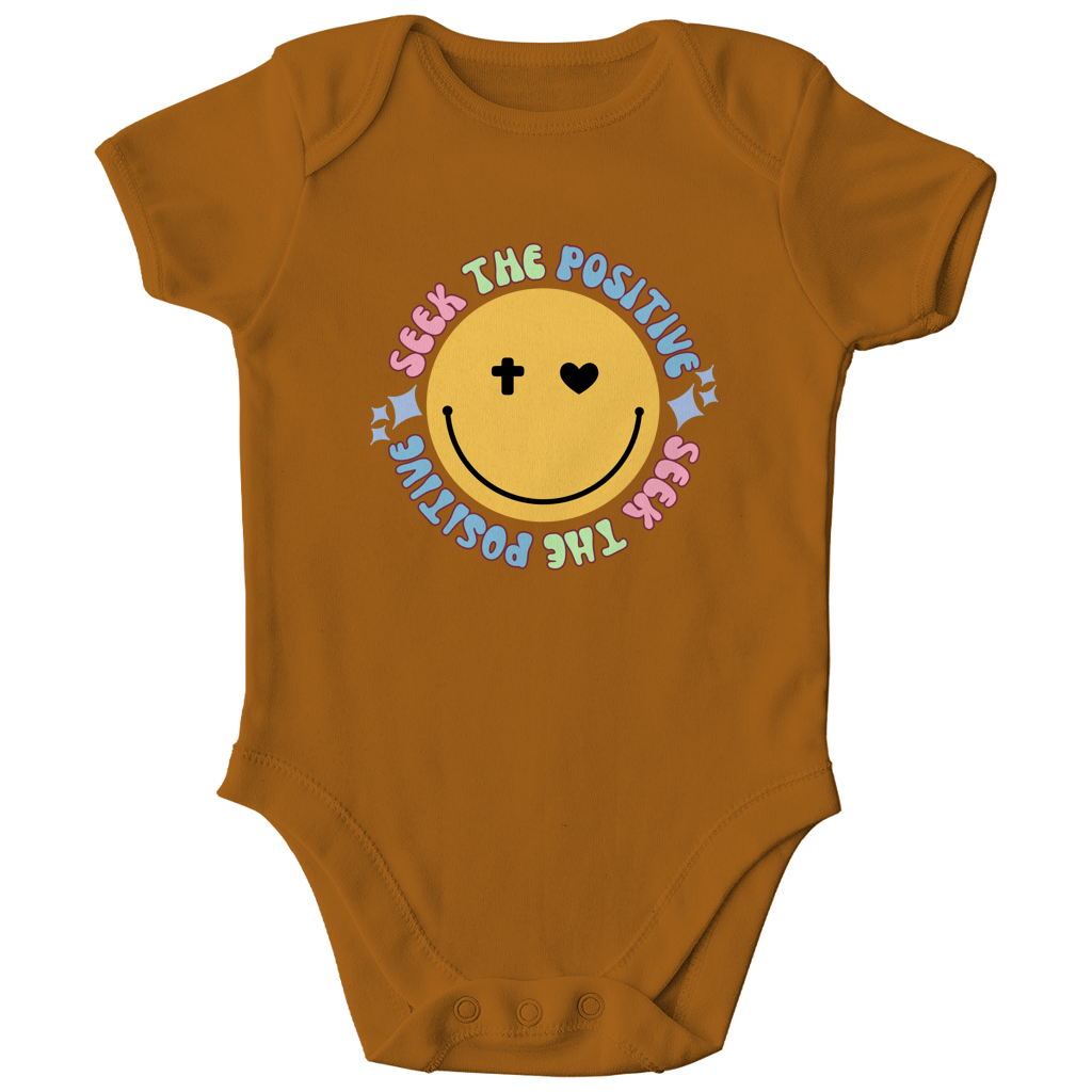 Kinder Bio Body „Seek the Positive“ – Nachhaltiger Baby Body aus Bio-Baumwolle | by-grace.store