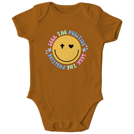 Kinder Bio Body „Seek the Positive“ – Nachhaltiger Baby Body aus Bio-Baumwolle | by-grace.store