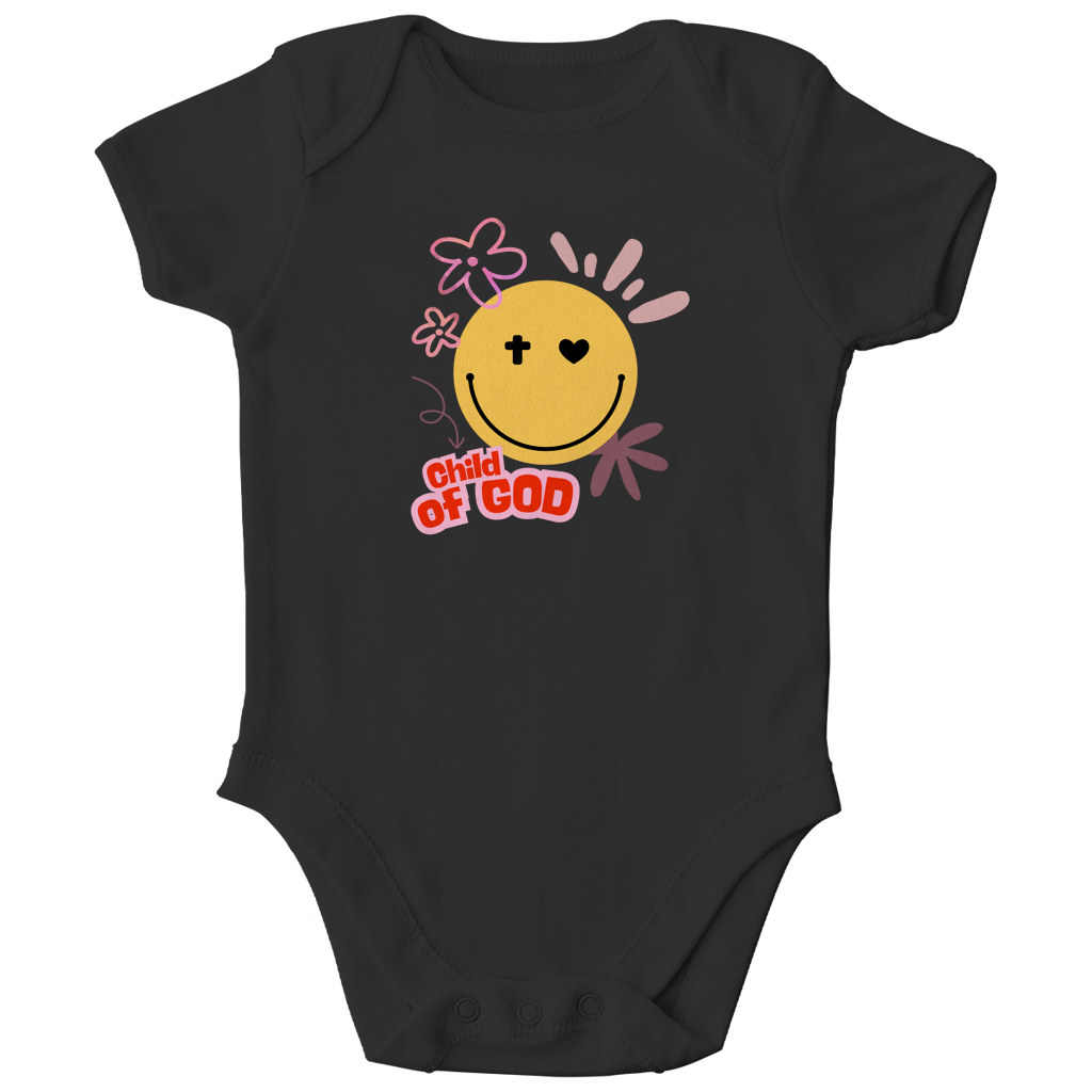 Kinder Bio Body „Child of God“ – Christlicher Baby Body aus Bio-Baumwolle | by-grace.store