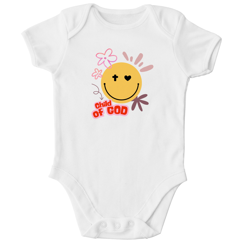 Kinder Bio Body „Child of God“ – Christlicher Baby Body aus Bio-Baumwolle | by-grace.store