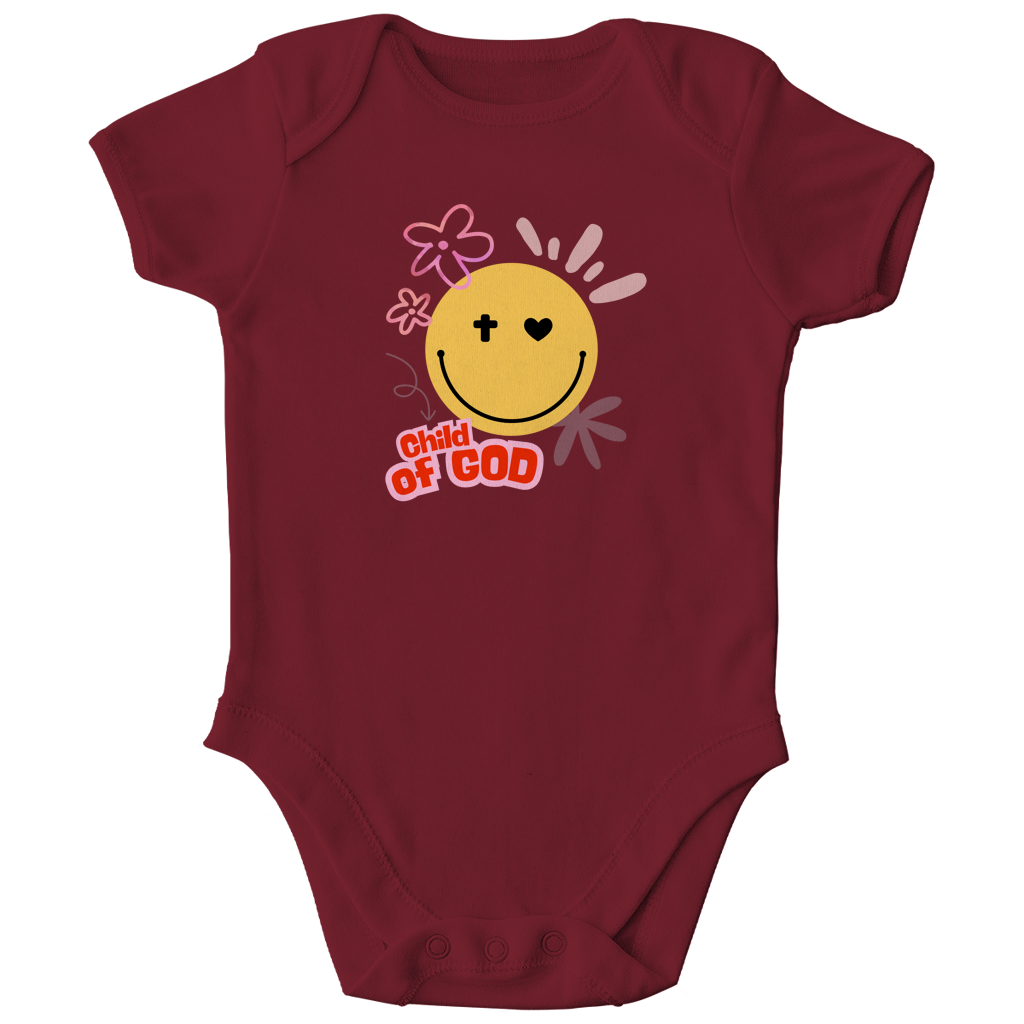 Kinder Bio Body „Child of God“ – Christlicher Baby Body aus Bio-Baumwolle | by-grace.store