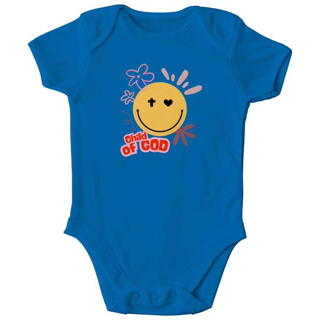 Kinder Bio Body „Child of God“ – Christlicher Baby Body aus Bio-Baumwolle | by-grace.store