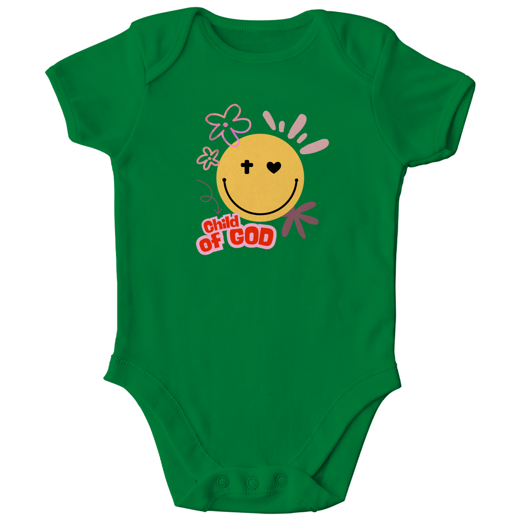 Kinder Bio Body „Child of God“ – Christlicher Baby Body aus Bio-Baumwolle | by-grace.store
