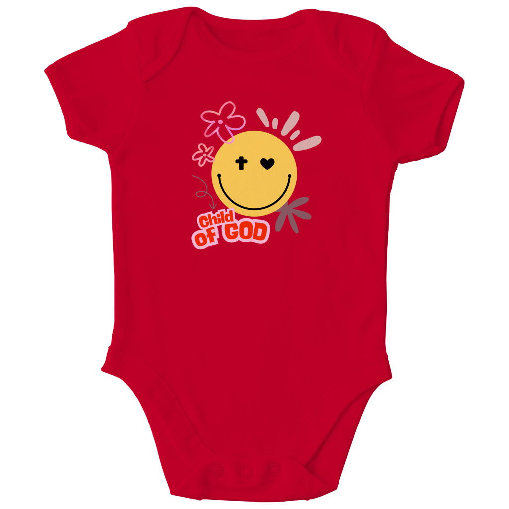 Kinder Bio Body „Child of God“ – Christlicher Baby Body aus Bio-Baumwolle | by-grace.store