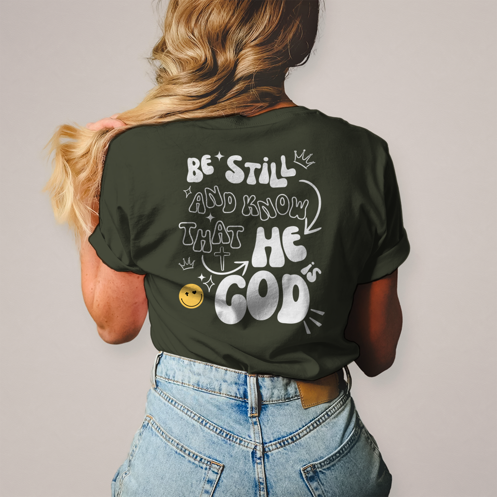 Damen T-Shirt „He is God“ – Christliches Statement Shirt | Glaube & Jesus