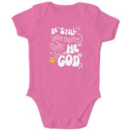 Kinder Bio Body „He is God“ – Christlicher Baby Body aus Bio-Baumwolle | by-grace.store