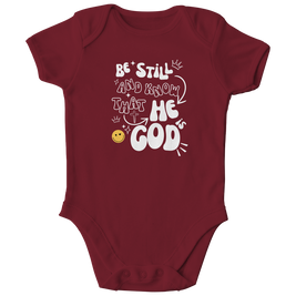 Kinder Bio Body „He is God“ – Christlicher Baby Body aus Bio-Baumwolle | by-grace.store