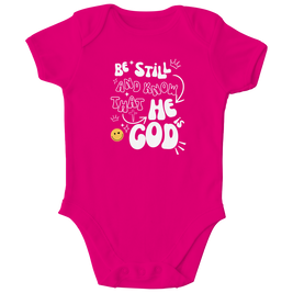 Kinder Bio Body „He is God“ – Christlicher Baby Body aus Bio-Baumwolle | by-grace.store