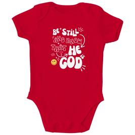 Kinder Bio Body „He is God“ – Christlicher Baby Body aus Bio-Baumwolle | by-grace.store