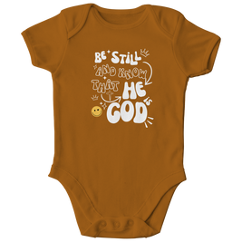 Kinder Bio Body „He is God“ – Christlicher Baby Body aus Bio-Baumwolle | by-grace.store