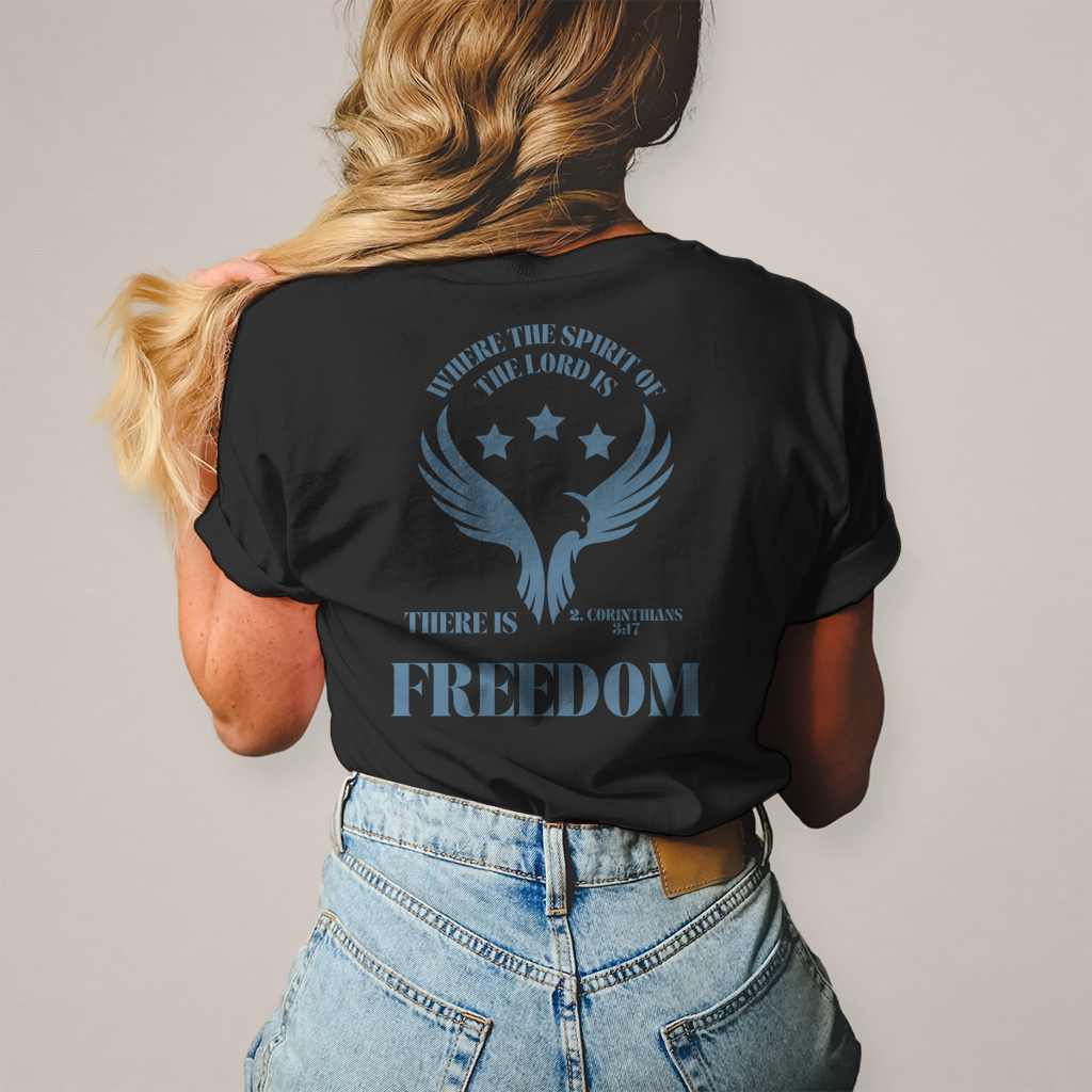 Christliches Damen T-Shirt „Freedom“ – Faith Shirt mit Bibelbotschaft