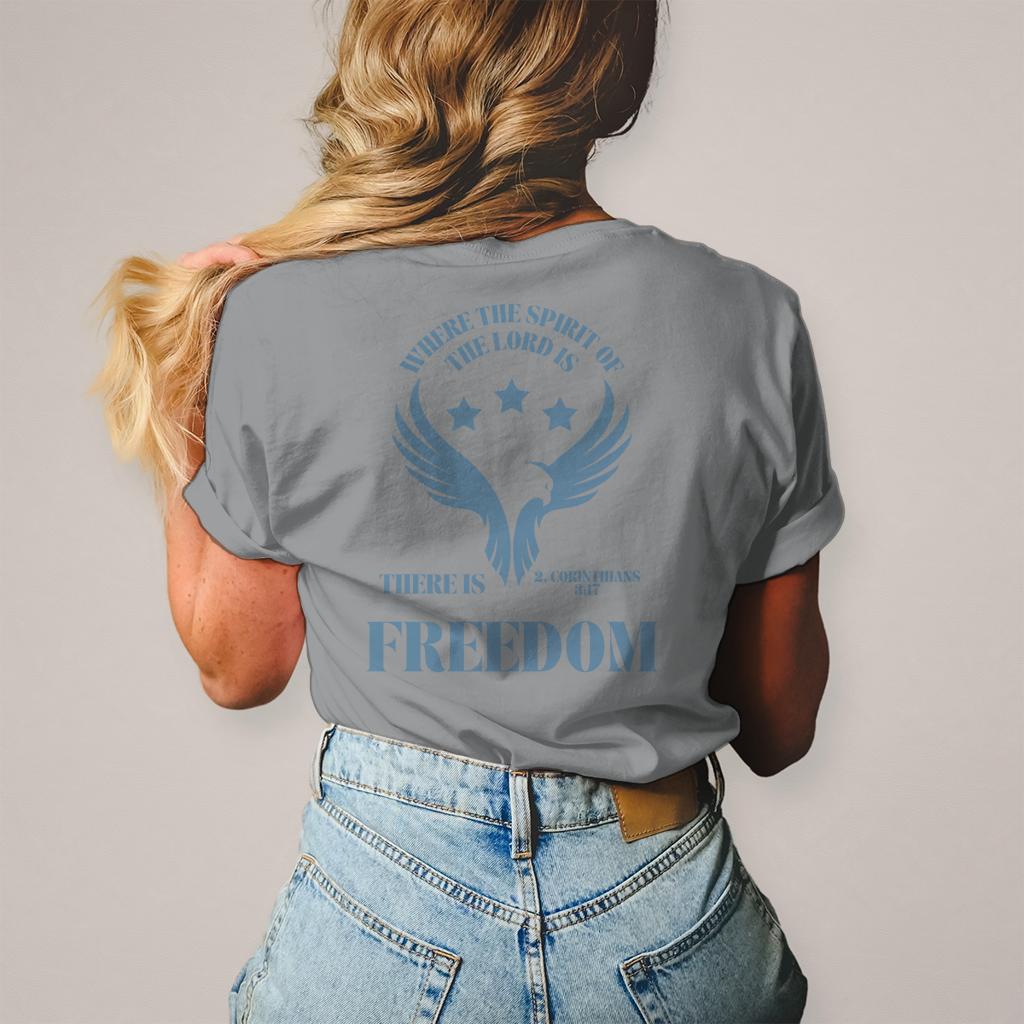 Christliches Damen T-Shirt „Freedom“ – Faith Shirt mit Bibelbotschaft