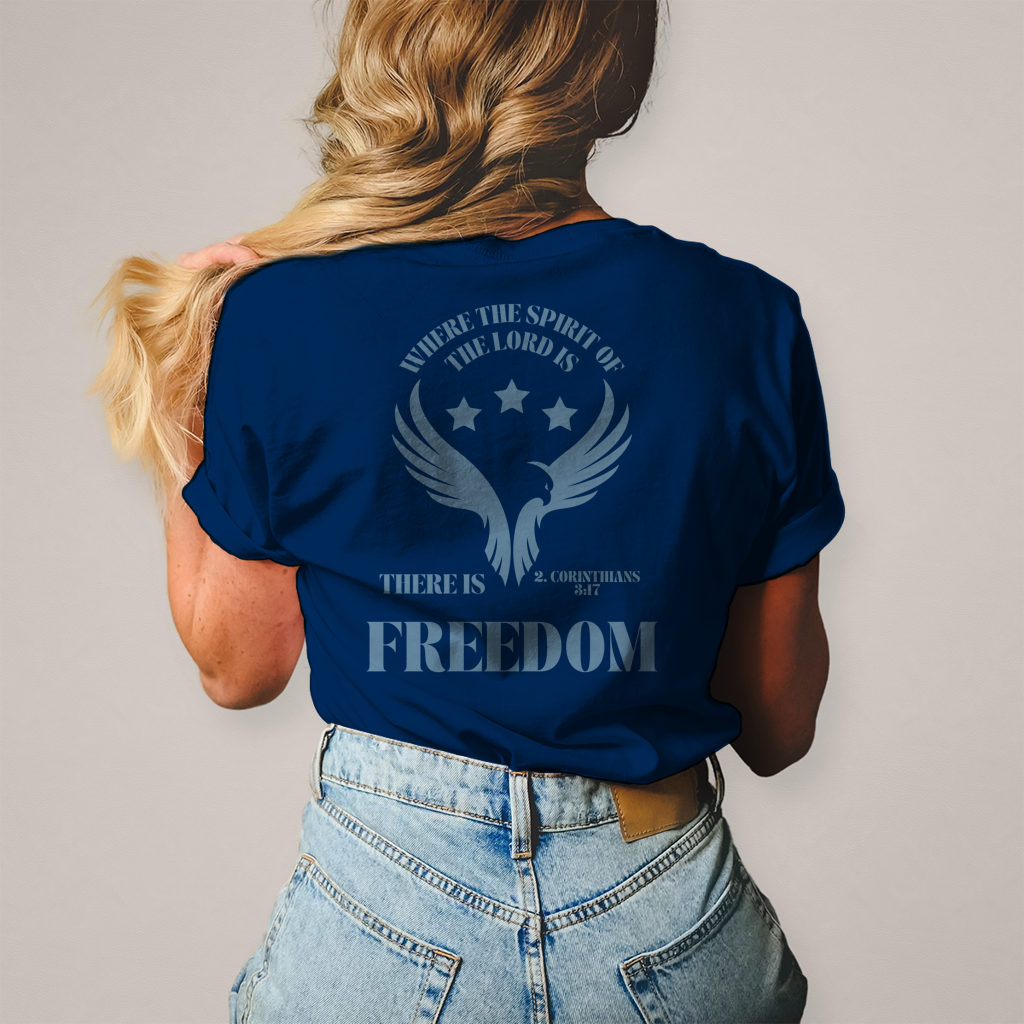 Christliches Damen T-Shirt „Freedom“ – Faith Shirt mit Bibelbotschaft