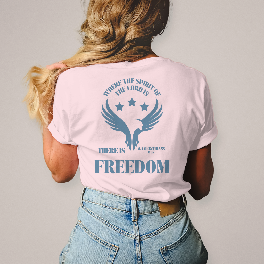 Christliches Damen T-Shirt „Freedom“ – Faith Shirt mit Bibelbotschaft