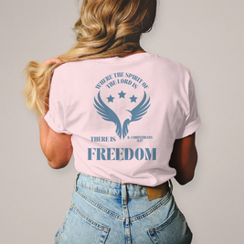 Christliches Damen T-Shirt „Freedom“ – Faith Shirt mit Bibelbotschaft