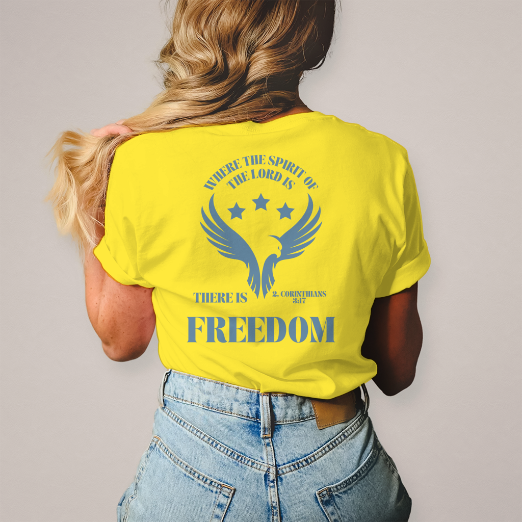 Christliches Damen T-Shirt „Freedom“ – Faith Shirt mit Bibelbotschaft