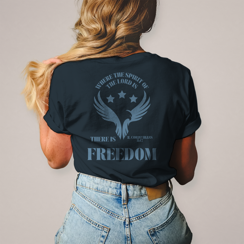 Christliches Damen T-Shirt „Freedom“ – Faith Shirt mit Bibelbotschaft