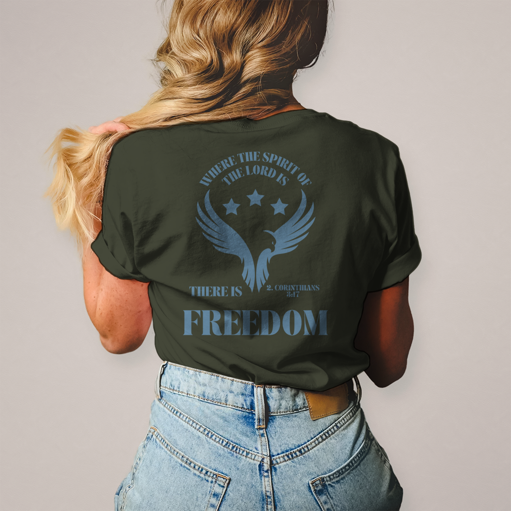 Christliches Damen T-Shirt „Freedom“ – Faith Shirt mit Bibelbotschaft