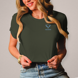 Christliches Damen T-Shirt „Freedom“ – Faith Shirt mit Bibelbotschaft