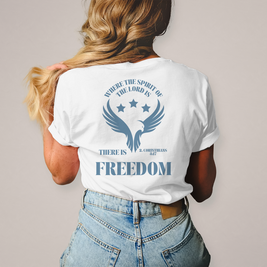 Christliches Damen T-Shirt „Freedom“ – Faith Shirt mit Bibelbotschaft