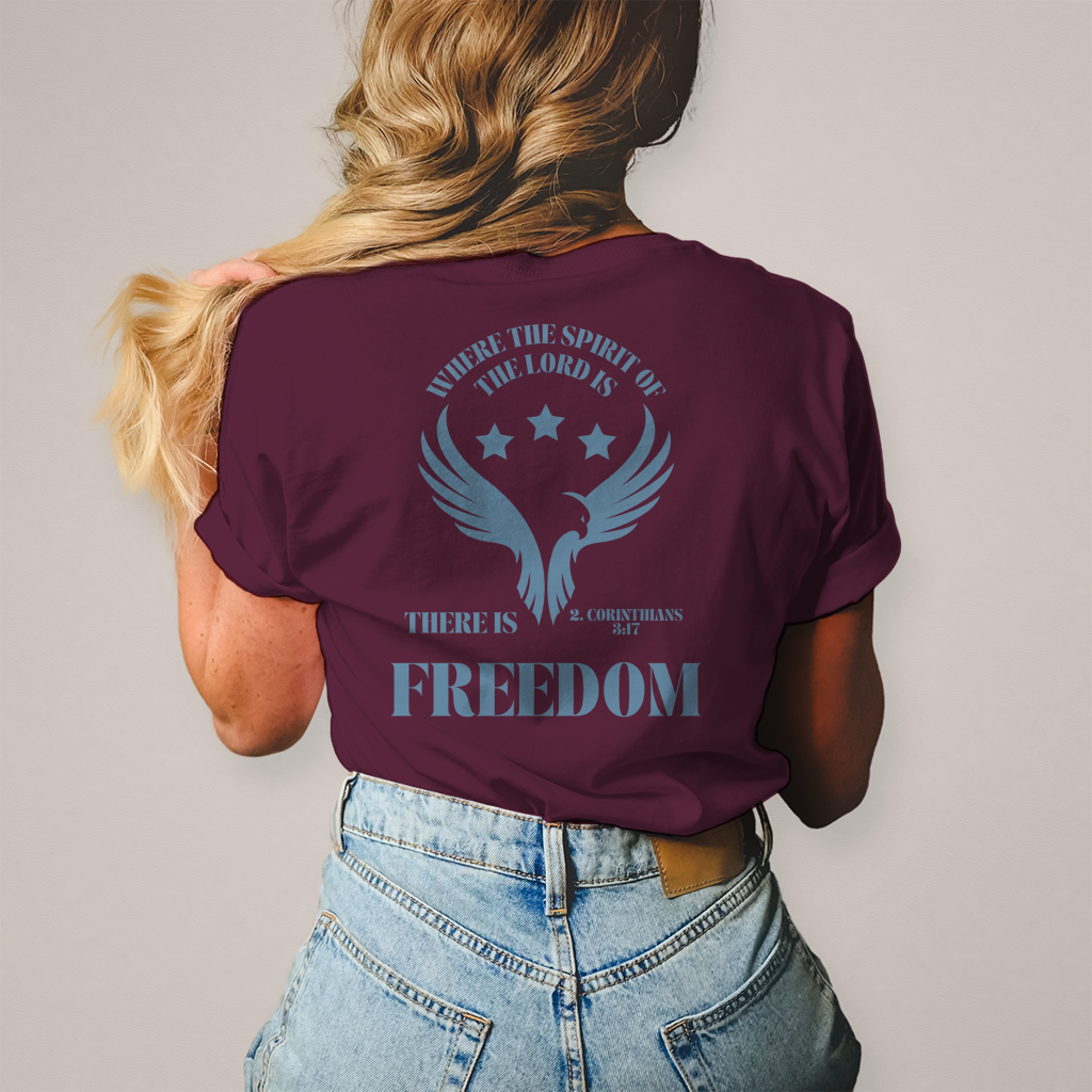 Christliches Damen T-Shirt „Freedom“ – Faith Shirt mit Bibelbotschaft