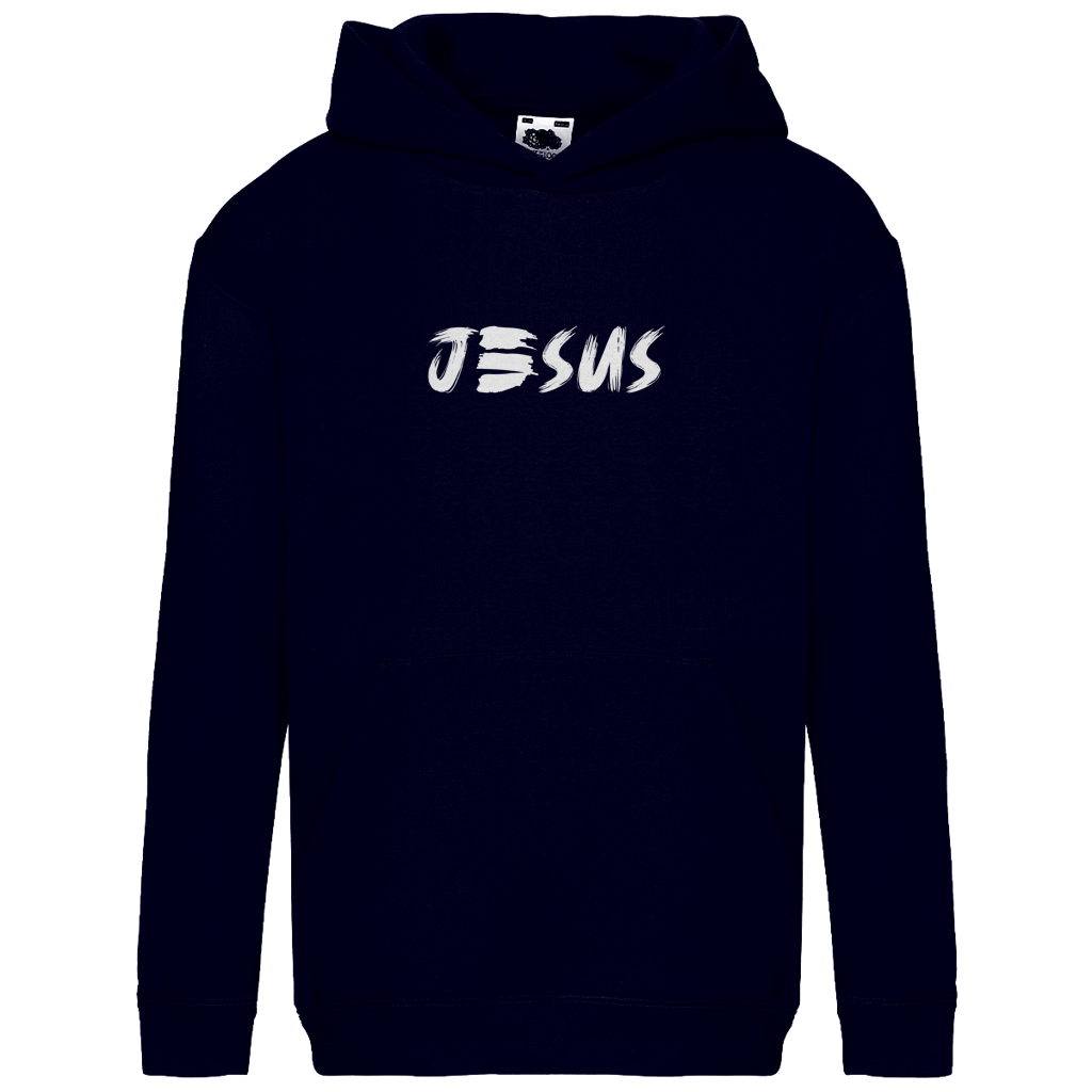 Kids Basic Hoodie „JESUS“ – by-grace.store