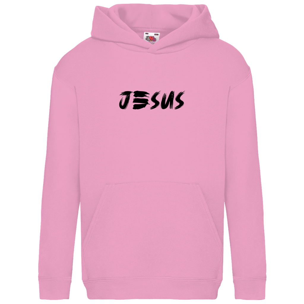 Kids Basic Hoodie „JESUS“ – by-grace.store
