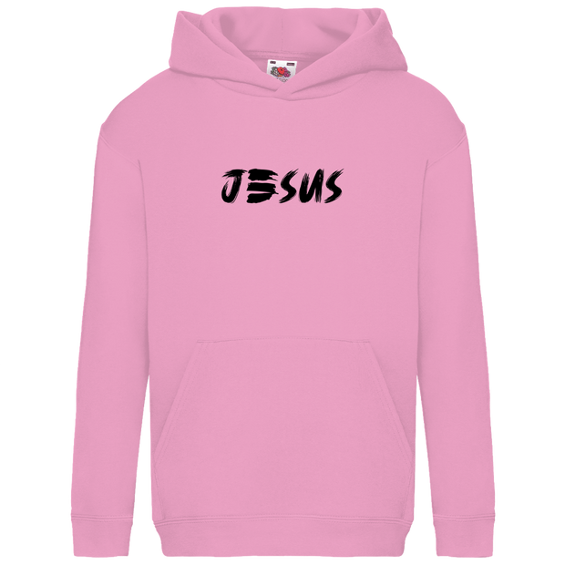 Kids Basic Hoodie „JESUS“ – by-grace.store