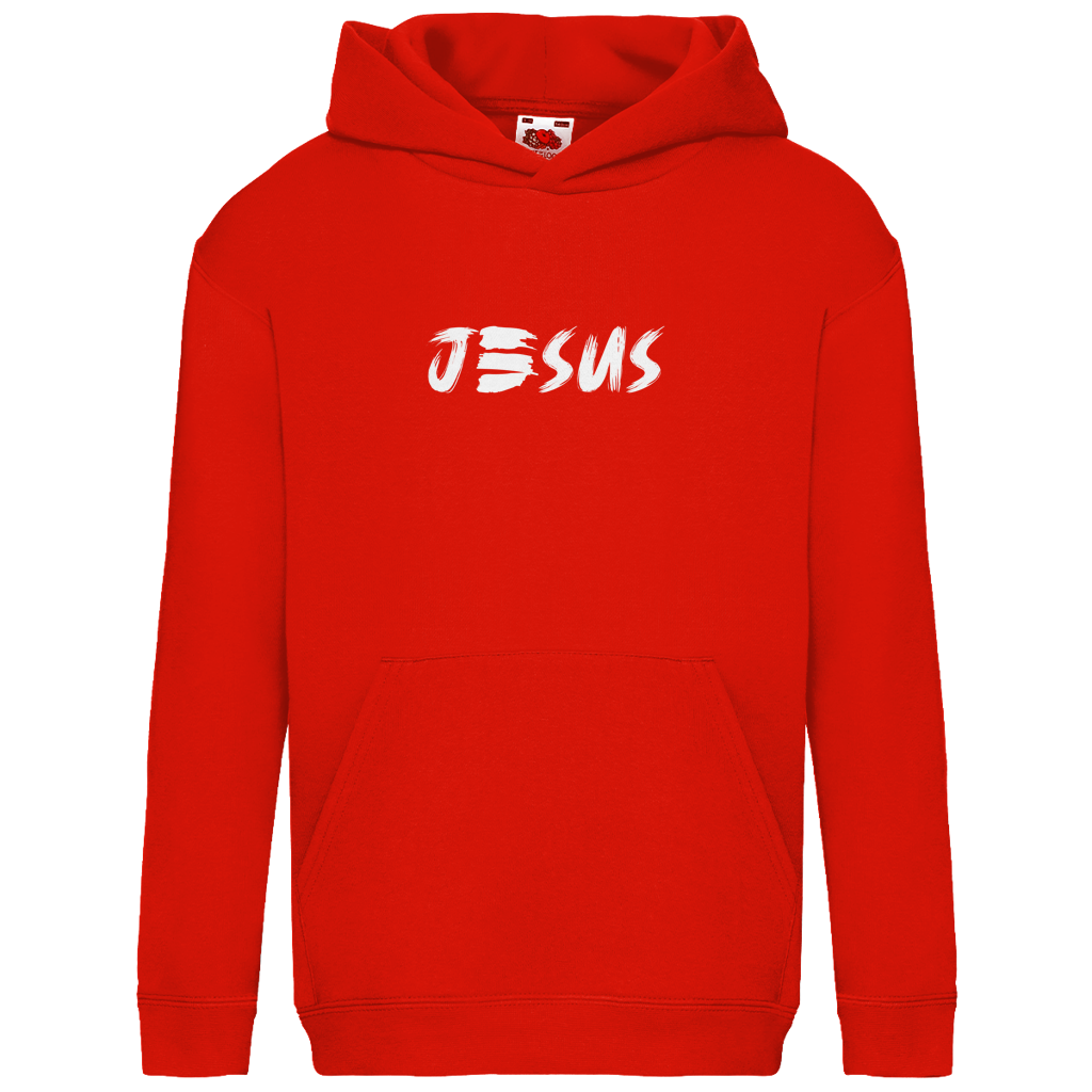Kids Basic Hoodie „JESUS“ – by-grace.store