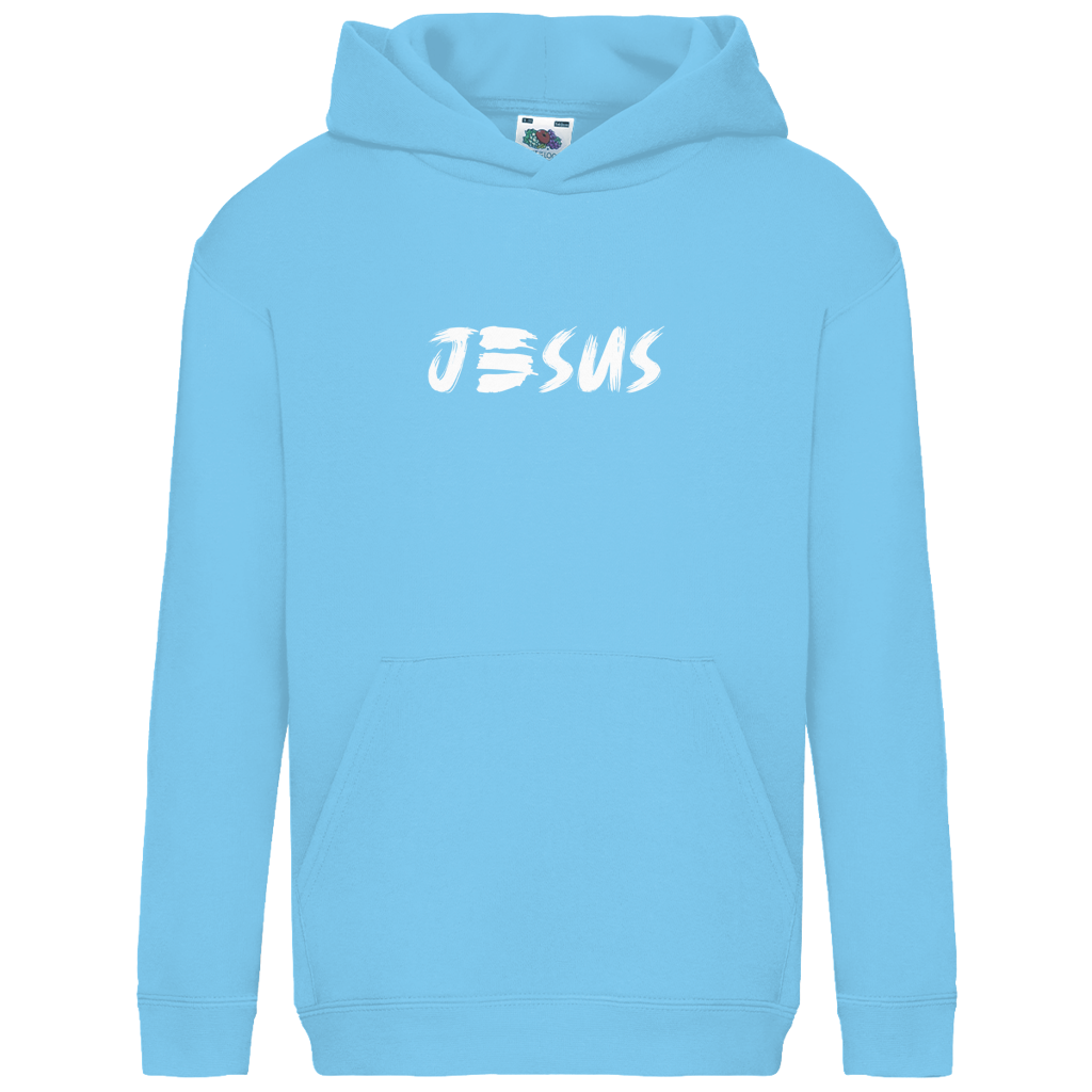 Kids Basic Hoodie „JESUS“ – by-grace.store