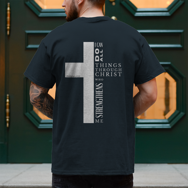 Herren T-Shirt „I can do all“ | Christliches Shirt – by-grace.store