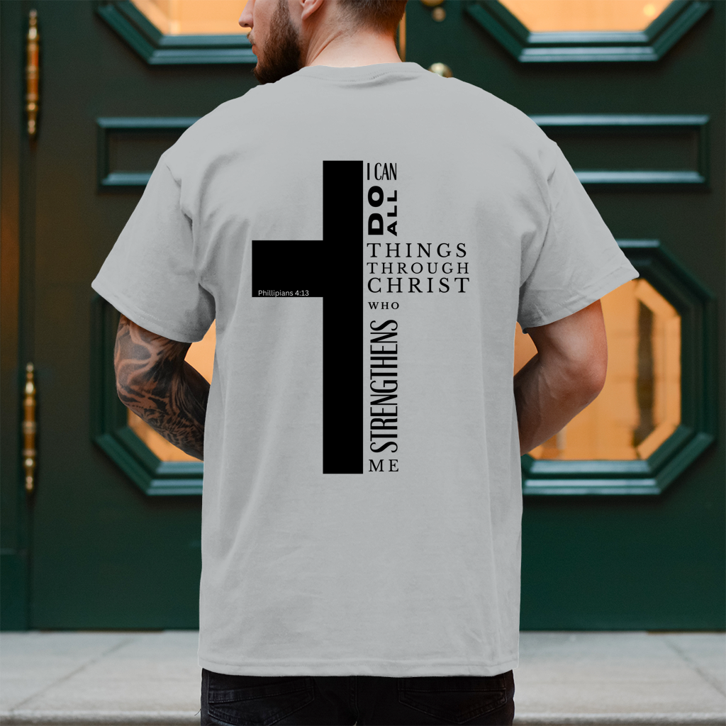Herren T-Shirt „I can do all“ | Christliches Shirt – by-grace.store