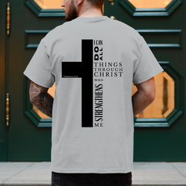 Christliches Herren T-Shirt „I Can Do All“ – Philipper 4,13 Faith Shirt