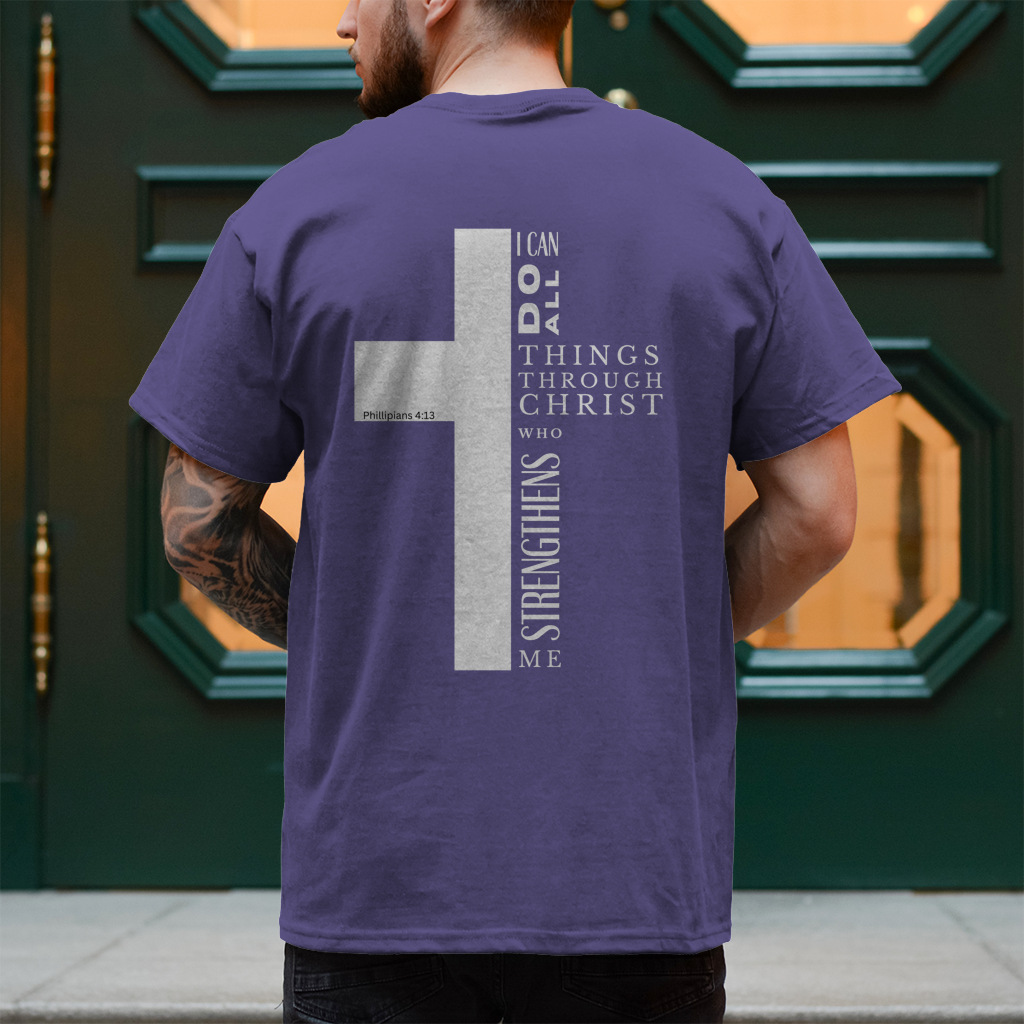 Herren T-Shirt „I can do all“ | Christliches Shirt – by-grace.store