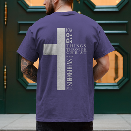 Christliches Herren T-Shirt „I Can Do All“ – Philipper 4,13 Faith Shirt