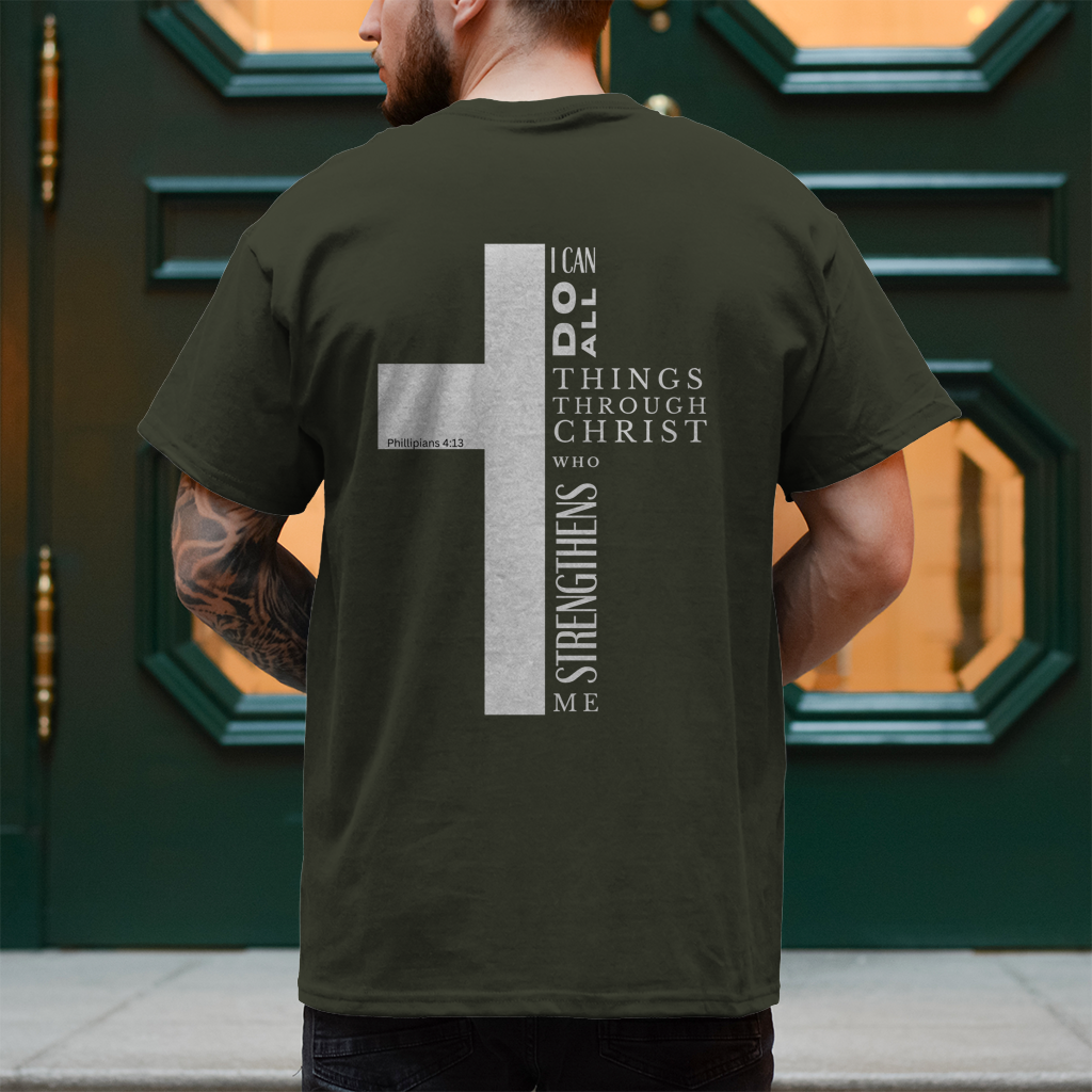 Herren T-Shirt „I can do all“ | Christliches Shirt – by-grace.store