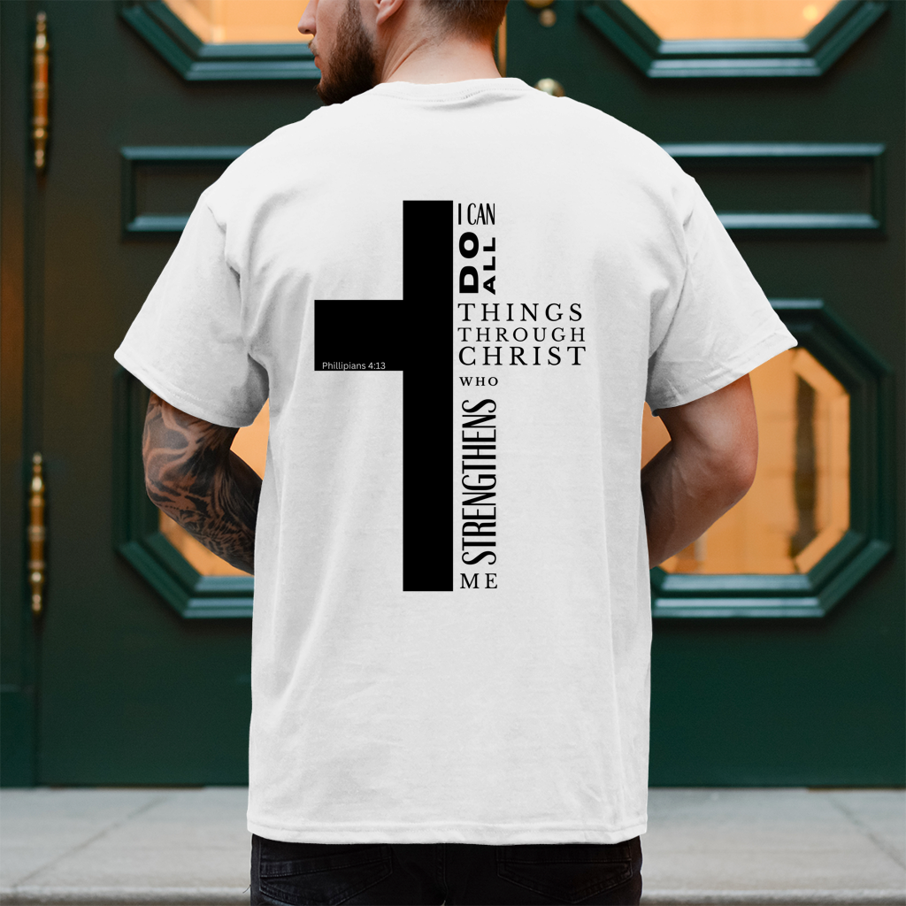 Herren T-Shirt „I can do all“ | Christliches Shirt – by-grace.store