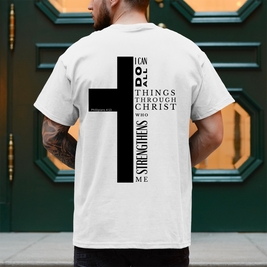 Christliches Herren T-Shirt „I Can Do All“ – Philipper 4,13 Faith Shirt