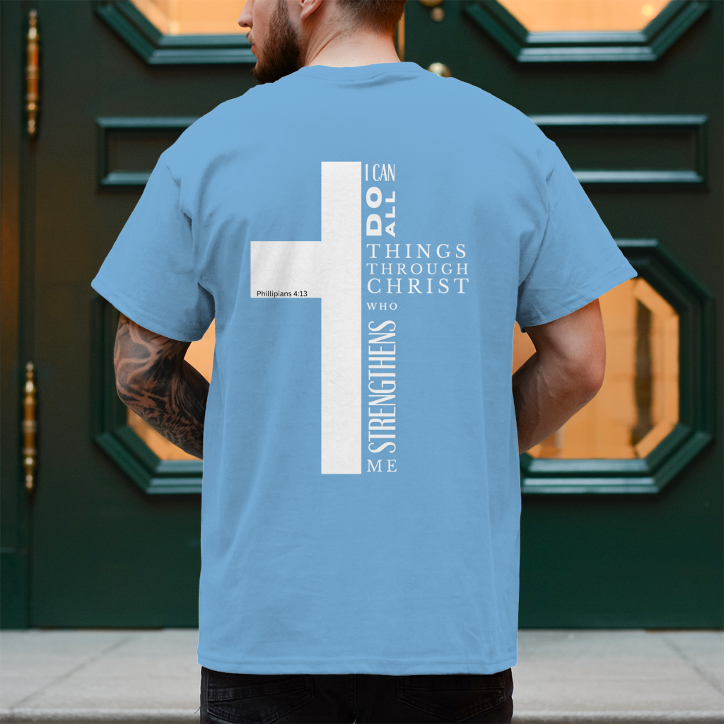 Herren T-Shirt „I can do all“ | Christliches Shirt – by-grace.store
