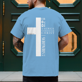 Christliches Herren T-Shirt „I Can Do All“ – Philipper 4,13 Faith Shirt