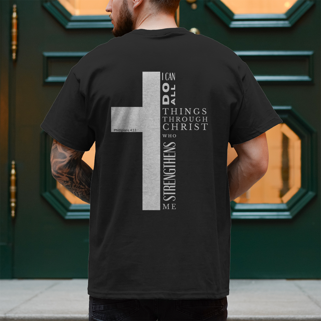 Herren T-Shirt „I can do all“ | Christliches Shirt – by-grace.store