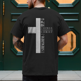 Herren T-Shirt „I can do all“ | Christliches Shirt – by-grace.store