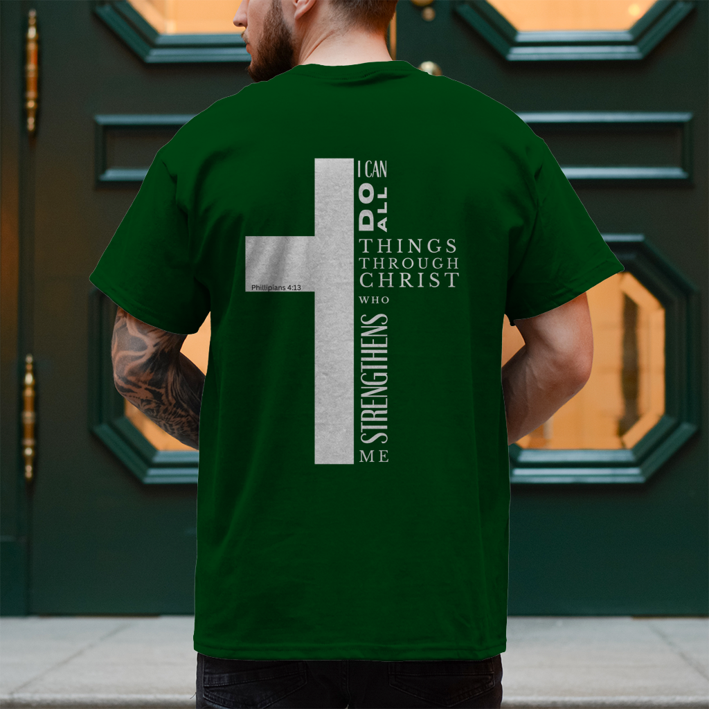 Herren T-Shirt „I can do all“ | Christliches Shirt – by-grace.store