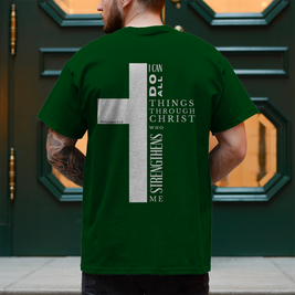 Christliches Herren T-Shirt „I Can Do All“ – Philipper 4,13 Faith Shirt