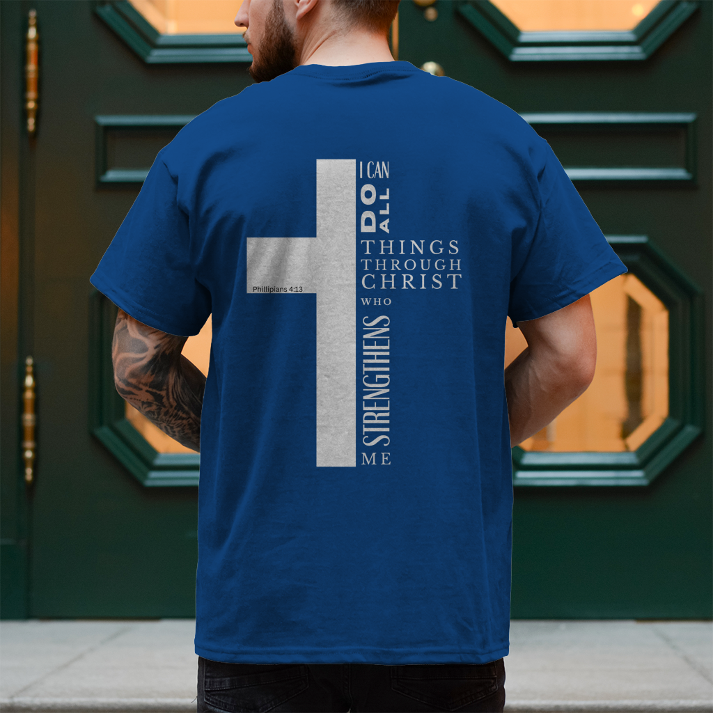 Herren T-Shirt „I can do all“ | Christliches Shirt – by-grace.store