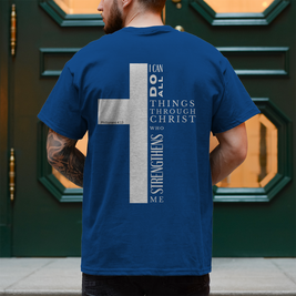 Christliches Herren T-Shirt „I Can Do All“ – Philipper 4,13 Faith Shirt