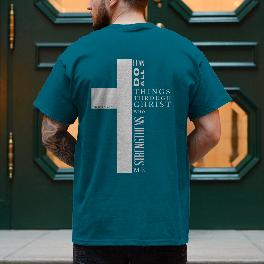 Herren T-Shirt „I can do all“ | Christliches Shirt – by-grace.store